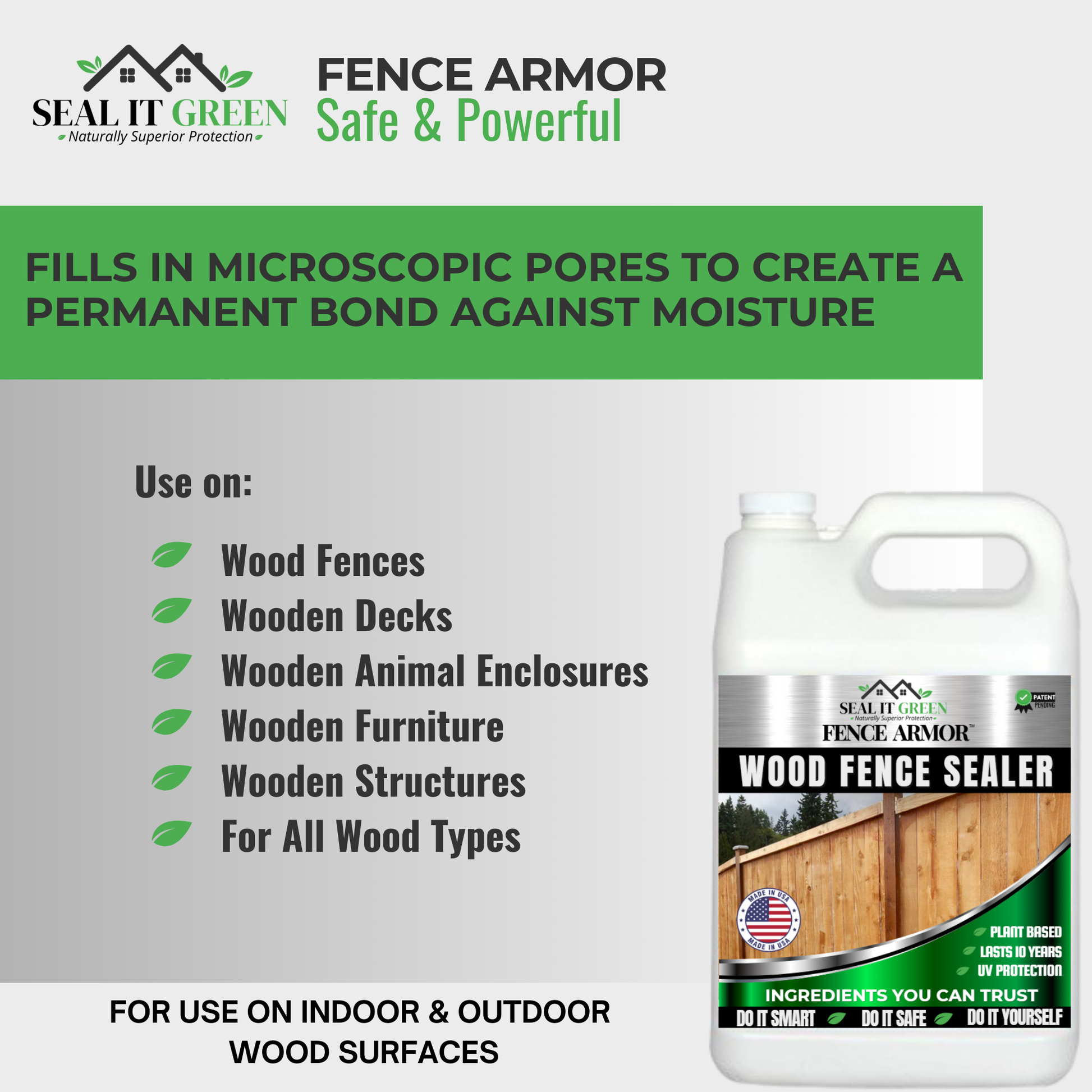 Close-Up of Fence Sealer – Highlights preservation and protection for wooden fences.