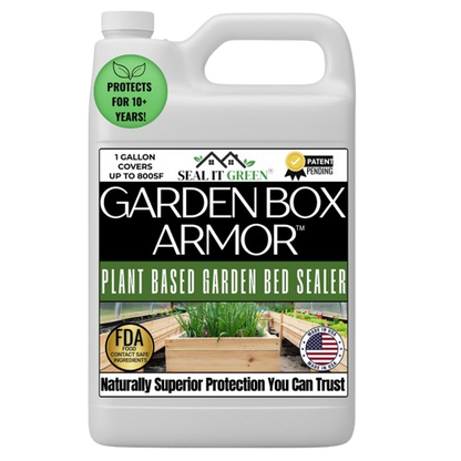 Garden Box Armor™ Plant Based-FDA Food Contact Safe Raised Bed Garden Sealer