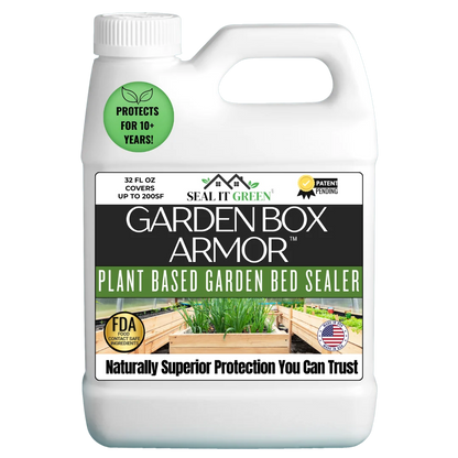 Garden Box Armor™ Plant Based-FDA Food Contact Safe Raised Bed Garden Sealer