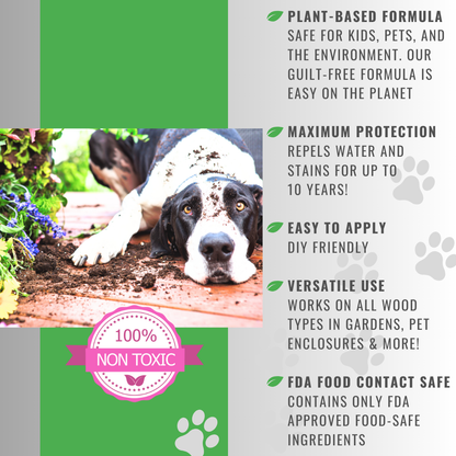 Garden Box Armor™ Plant Based-FDA Food Contact Safe Raised Bed Garden Sealer