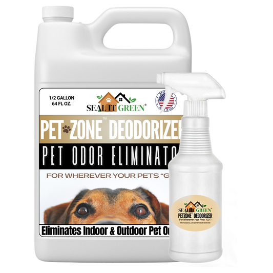 Pet Zone Deodorizer product bottle by Seal It Green