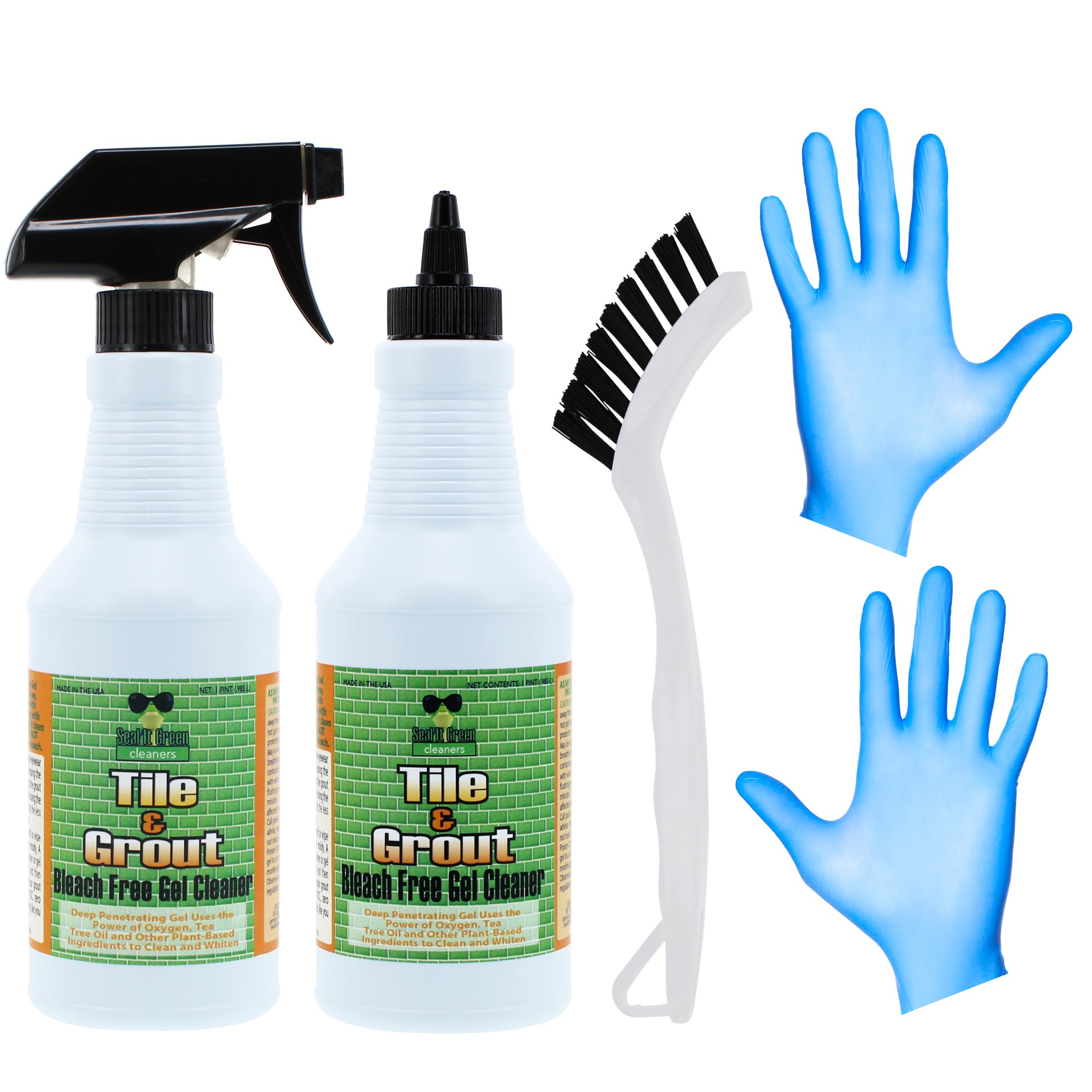 Tile and Grout Cleaner Heavy-Duty 32oz Bottle and Brush