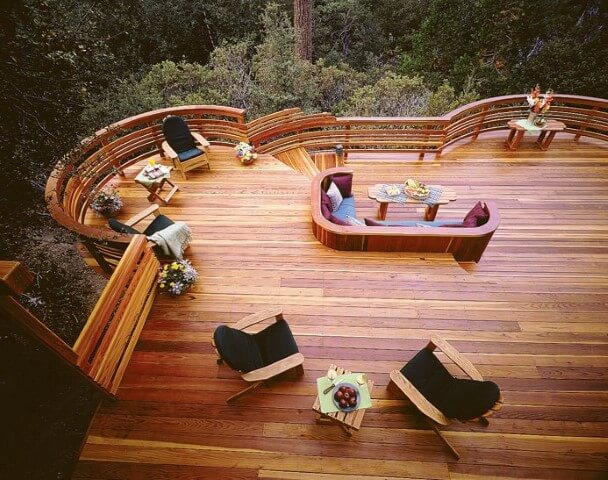 bamboo wood deck